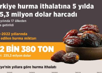 Türkiye hurma ithalatına 5 yılda 235,3 milyon dolar harcadı